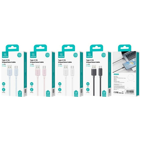 Kabel USAMS KY Series US-SJ693 3A USB-C  do USB-A 2m biały