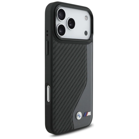 Etui BMW M Carbon Logo MagSafe na iPhone 17 Pro Max - grafitowe