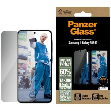 Szkło prywatyzujące PanzerGlass Ultra-Wide Fit na Samsung Galaxy A56 5G