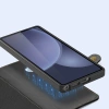 Dux Ducis Lawa Leather Case for Samsung Galaxy S25 Ultra with Detachable Magnetic Wallet - Black