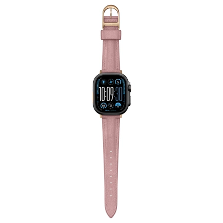 AmazingThing Class Band Lederarmband für Apple Watch 45 / 46 / 49 mm - Rosa