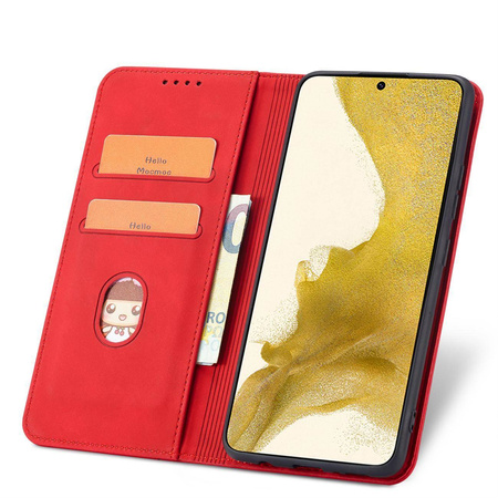 Magnet Fancy Case für Samsung Galaxy S23+ Flip Cover Wallet Stand rot