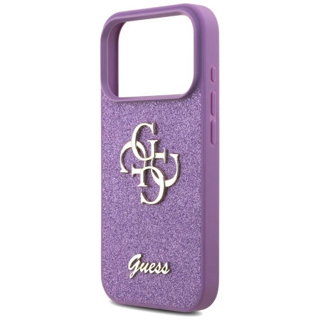 Guess Fixed Glitter Big 4G Hülle für iPhone 17 Pro - Lila