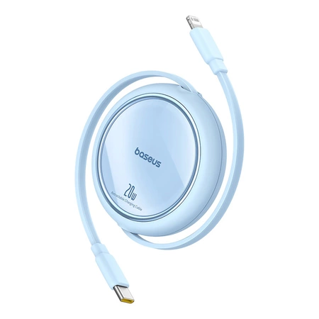 Kabel Baseus Free2Pull zwijany USB-C / Lightning 20W 1m - niebieski