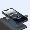 Etui skórzane Dux Ducis Lawa na iPhone 16e z odłączanym portfelem magnetycznym - czarne