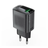 Acefast A90 GaN USB-A QC 18W Netzwerkladegerät – Schwarz