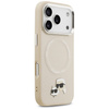 Karl Lagerfeld nakładka Magsafe PU case with Karl&Choupette heads pins logo and metal camera buttons do iPhone 17 Pro Max szara