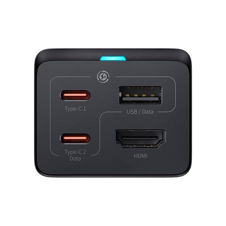 Baseus GaN5 Pro wall charger 2xUSB-C + USB + HDMI, 67W (black)