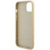 Etui Guess Leather 4G Metal Logo Strass do iPhone 15 - złote