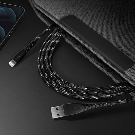 ENERGEA kabel Nyloflex USB - LightningCharge and Sync C89 MFI 1.5m czerwony/red