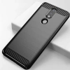 Carbon Case Flexible Cover TPU Case for Nokia 2.4 black