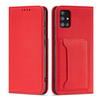 Magnet Card Case For Samsung Galaxy A52 5G Pouch Wallet Card Holder Red