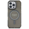 Original Handyhülle IPHONE 16 PRO Guess Hardcase IML Glitter Circle MagSafe (GUHMP16LHFGEREK) schwarz