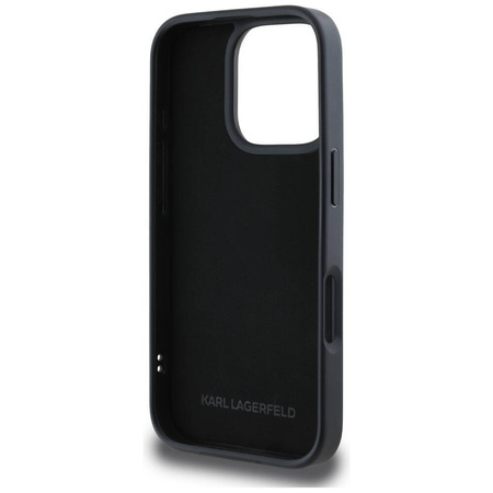 Schutzhülle IPHONE 16 PRO MAX Karl Lagerfeld HC 3D Rubber Double Heads schwarz