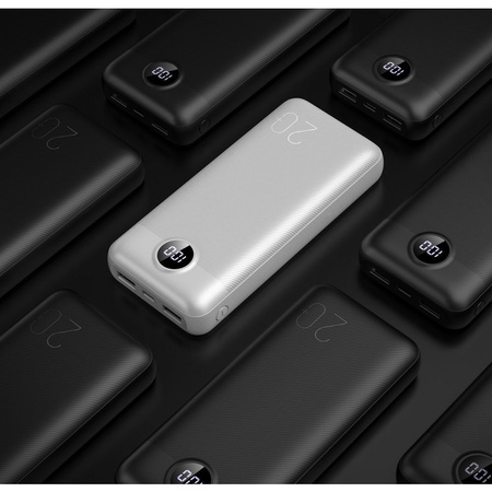Bateria zewnętrzna (Powerbank) VEGER L20S - 20 000mAh LCD Quick Charge PD 20W biały (VP2039PD  / W2039PD )