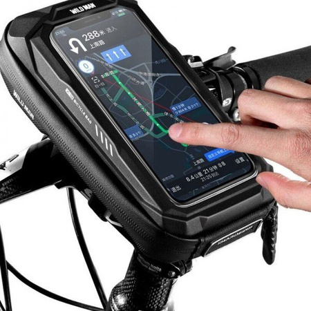 WILDMAN sakwa rowerowa na kierownicę na zamek 0,5L (4" - 7") X3 czarna