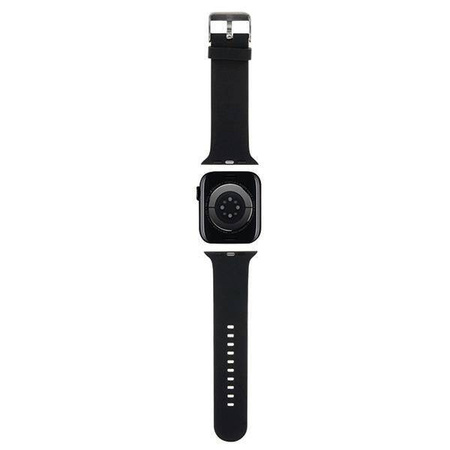 Strap for APPLE WATCH 4 / 5 / 6 / 7 / 8 / SE (38 / 40 / 41 MM) Karl Lagerfeld Strap 3D Rubber Choupette Head (KLAWMSLCNK) black