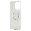 Guess IML Rhinestones MagSafe Case for iPhone 16 Pro - White