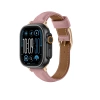 AmazingThing Class Band Lederarmband für Apple Watch 45 / 46 / 49 mm - Rosa