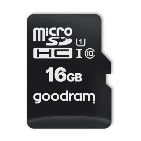 Goodram Microcard 16 GB karta pamięci micro SD HC UHS-I class 10, adapter SD (M1AA-0160R12)