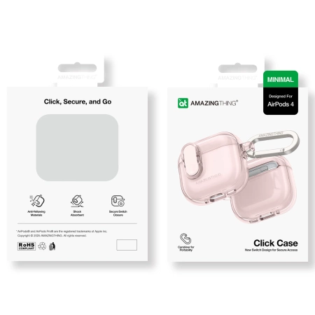 AmazingThing Minimal Case für AirPods 4 – Pink