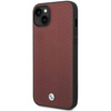 Original Case IPHONE 14 BMW Leather Diamond Pattern (BMHCP14S22RFGR) burgundy