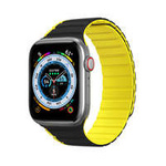 Magnetisches Apple Watch SE, 8, 7, 6, 5, 4, 3, 2, 1 (41, 40, 38 mm) Dux Ducis Armband (LD-Version) – Schwarz/Gelb