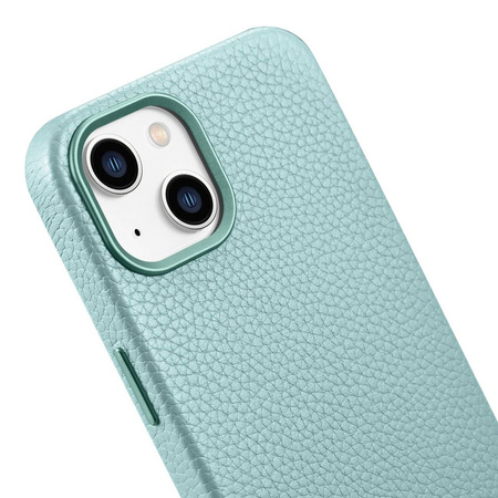 iCarer Case Leather genuine leather case for iPhone 14 Plus grün (WMI14220711-GN) (MagSafe compatible)