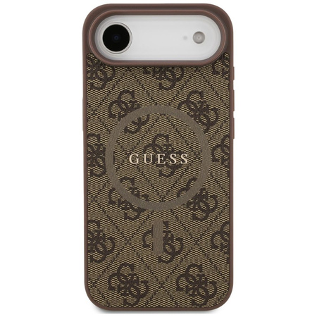 GUESS futerał do IPHONE 17 Air kompatybilny z MagSafe GUHMP17MG4GFRW (PU 4G Ring Classic Logo) brązowy