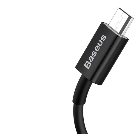 Baseus Superior kabel przewód USB - micro USB do szybkiego ładowania 2A 1m czarny (CAMYS-01)