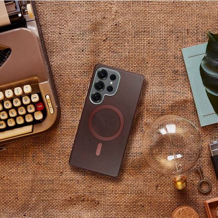 Futerał GENTLEMAN MAG COVER kompatybilny z MagSafe do SAMSUNG A26 brązowy