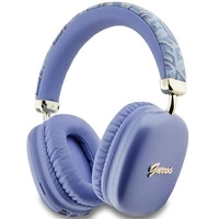 Guess GCube Metallic Script Logo Headphones - Purple