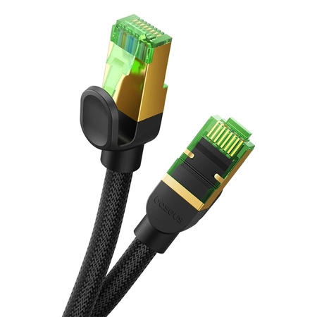 Baseus szybki kabel sieciowy RJ-45 cat.8 40Gbps 10m pleciony- czarny