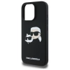 Karl Lagerfeld Silikonhülle Heads Print MagSafe für iPhone 16 Pro - Schwarz