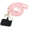Hello Kitty Patch &amp; Kitty Head Charm Universal Phone Lanyard - Pink