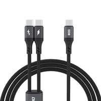 Kabel Dudao L3F 2w1 100W 1,2m 2 x USB-C - czarny