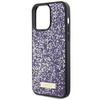 Guess nakładka do iPhone 15 Pro 6,1" GUHCP15LPFGSBSP jasnoróżowa HC Rhinestone Meta Logo