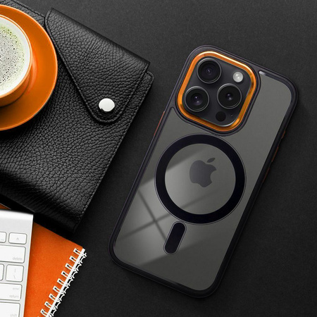 Futerał COLOR EDGE MAG COVER kompatybilny z MagSafe do IPHONE 13 Pro czarno złoty