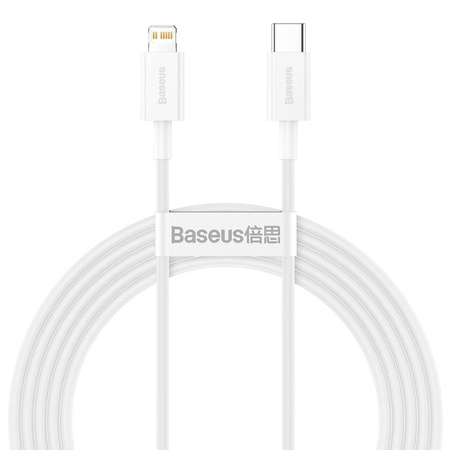 Baseus Superior kabel USB Typ C - Lightning Power Delivery 20 W 2 m Biały (CATLYS-C02)