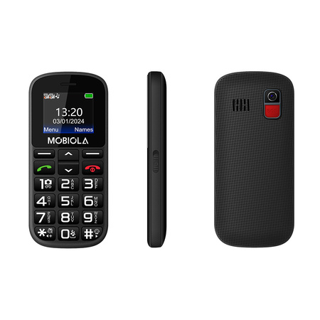 TELEFON GSM MOBIOLA MB200 2G TELEFON DLA SENIORA CZARNY