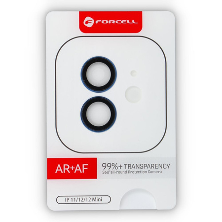 Szkło hartowane Forcell Premium do aparatu - do iPhone 12 / 12 Mini Niebieski