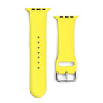 Silicone Strap APS silikonowa opaska do Watch 8 / 7 / 6 / 5 / 4 / 3 / 2 / SE (41 / 40 / 38mm) pasek bransoleta do zegarka żółty