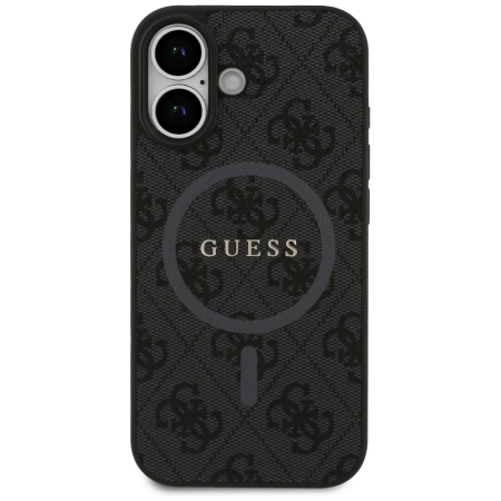 Guess 4G Ring Classic Logo MagSafe Hülle für iPhone 17 - Schwarz