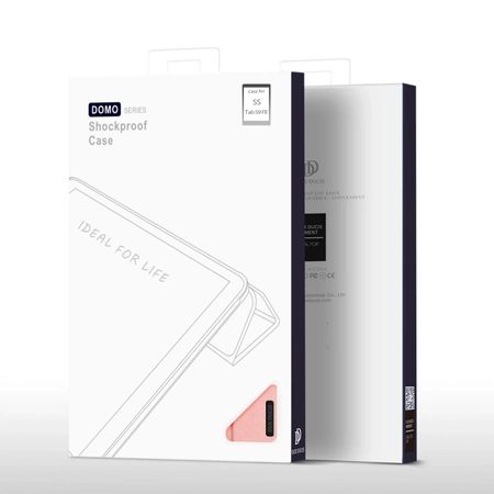 Etui z ekoskóry Dux Ducis Domo z podstawką do Samsung Tab S9 FE+ - różowe
