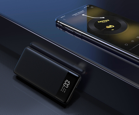 Bateria zewnętrzna (Powerbank) VEGER L11 - 10 000mAh LCD czarny (W1087)