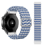 Pleciony pasek do zegarka / smartwatch 22mm, BLUE AND WHITE / NIEBIESKO-BIAŁY