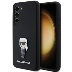 Oryginalne Etui KARL LAGERFELD hardcase Silicone Ikonik Metal Pin KLHCS24MSMHKNPK do Samsung Galaxy S24 Plus czarny