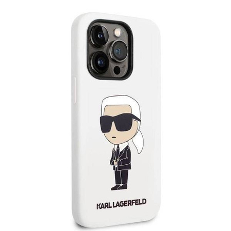 Karl Lagerfeld Silicone NFT Ikonik - Etui iPhone 14 Pro (biały)