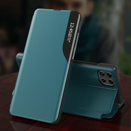 Eco Leather View Case booktype case schutzhülle aufklappbare hülle Samsung Galaxy A22 4G blau