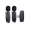 Yesido KR13 Mikrofon MEMS 2szt. na Klips Type-C, Wireless 2.4GHz, BLACK / CZARNY